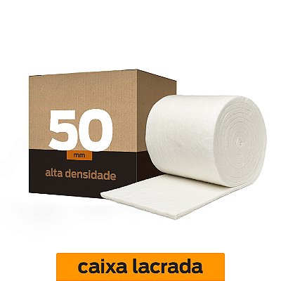 Rolo Manta de Fibra Cerâmica — Isolamento Térmico — Alta Densidade — Espessura 50 mm