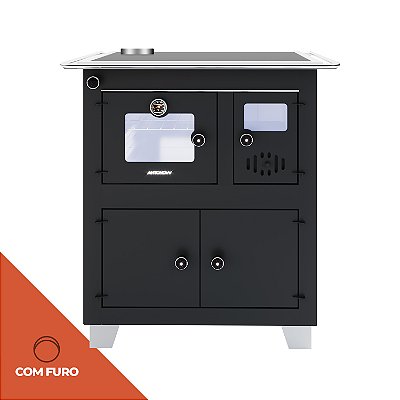 Fogão a Lenha Alabama — 65 X 45 — Saída Esquerda na Chapa