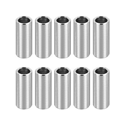 Bucha Espaçadora — Aço — 10 mm X 16,5 mm — Furo 7 mm - 10 Peças