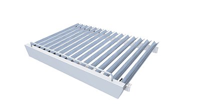 Grelha Canaletada / Tipo Argentina / Em V / Inox 304 / Com Coletor de Gordura