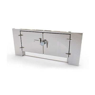 Portinha Dupla Para Fogão a Lenha de Alvenaria / 100% inox