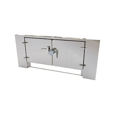 Porta Dupla Para Fogão a Lenha — Campeiro em Alvenaria — Inox