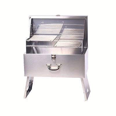 BOX BBQ® KING — Churrasqueira Portátil 100% Inox