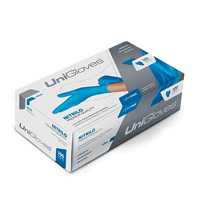 Caixa De Luvas Azul - 100 Unidades