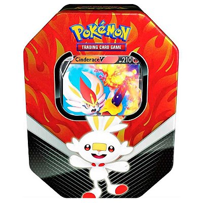 Deck de Lata Pokémon Parceiros de Galar - Cinderace (RED)