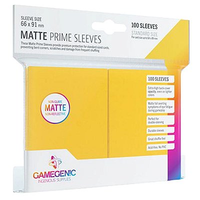 Sleeves Gamegenic Matte Prime (Amarelo)