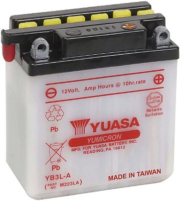 Bateria Yuasa YB3L-A, XLX 250, XLX 350, DT 180, MX 180