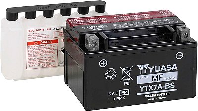 Bateria Yuasa YTX7A-BS. Varejo a Preço de Atacado - Bateria Yuasa
