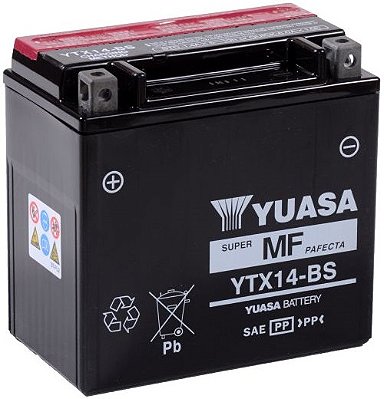 Bateria Yuasa YTX14-BS V-Strom F800GS R1200GS FZR1000 Mirage