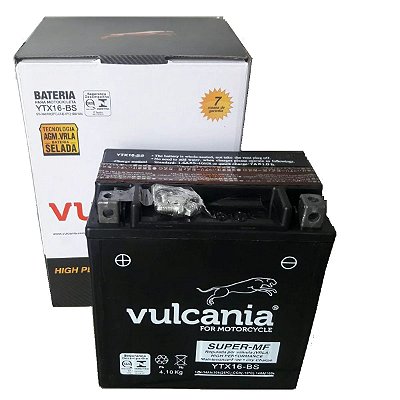 Bateria Vulcania YTX16-BS Tiger 800 Boulevard Bagger R1200RT