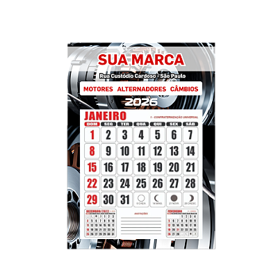 Calendários de Parede 18x27 cm