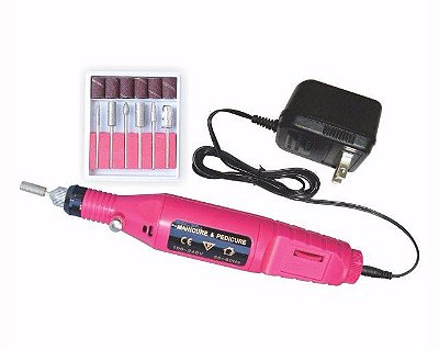 Lixa de Unha Elétrica Profissional Bivolt Rosa
