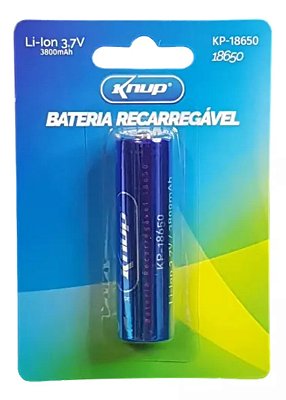 Bateria Recarregável 18650 3,7v 3800mah Knup