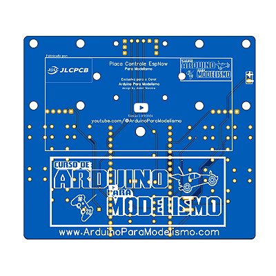 Placa para Controle EspNow Formato Retangular Arduino Para Modelismo