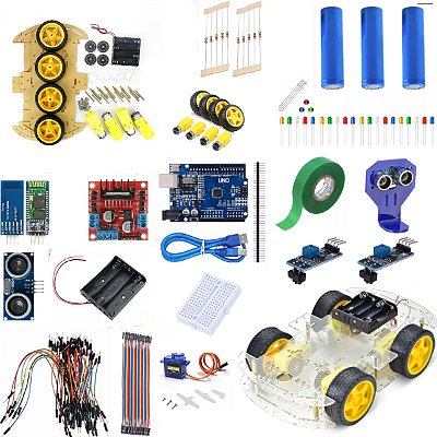 Kit Arduino Uno Robô 3 Funções