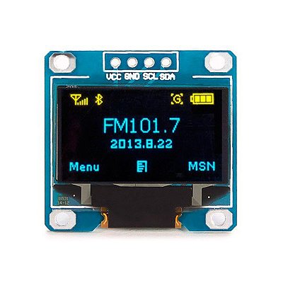 Display OLED 0.96″ I2C Azul Amarelo