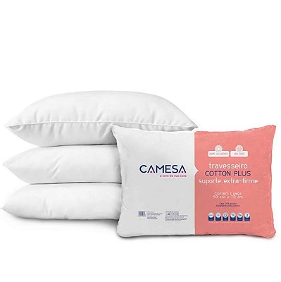 Travesseiro Cotton Plus Suporte Extra Firme  - Camesa - 50x70 cm