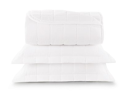 Kit Cobreleito King Branco Sofistic 3pcs  - Lynel