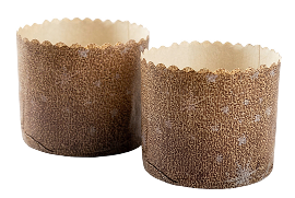 Forma para Panetone Forneável Decorada 500 gr com 100 Unidades