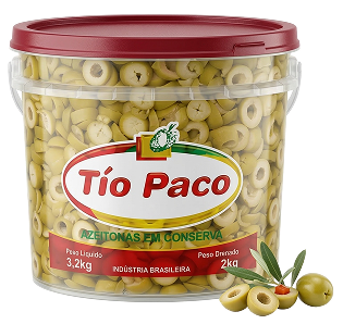 Azeitona Tio Paco Verde Fatiada