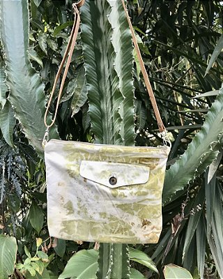 Bolsa Jeans tiracolo com zíper