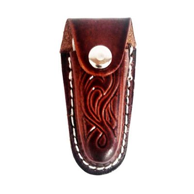 Bainha de couro para canivete Rog Inox de 2 3/8 polegadas