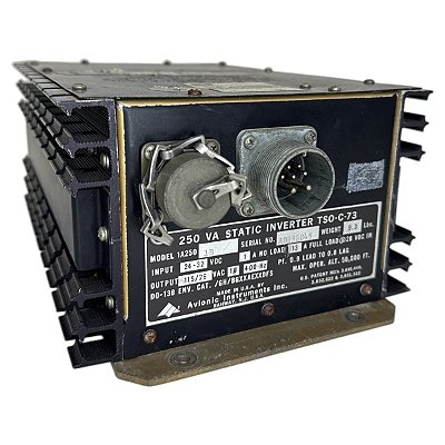 STATIC INVERTER - 1A250 1B - AVIONIC INTRUMENTS INC (P/N 1A2501B I S/N A0332045)