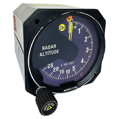RADAR ALT INDICATOR - KI 250 - BENDIX KING (P/N 066-3054-01 I S/N 12306)