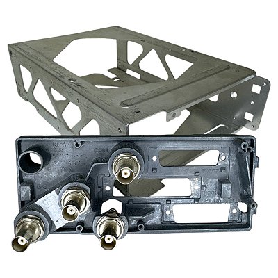 RACK WITH BACKPLATE / SUPORTE COM PLACA TRAZEIRA - GNS 400 / GNS 430 - GARMIN (P/N 115-00243-00)