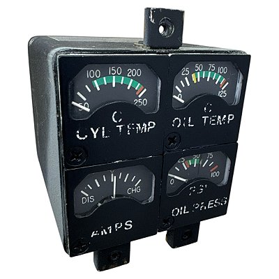 GAUGE CLUSTER - 169AU-BWL - EDO-AIRE (P/N IU305-002 I S/N 9740)