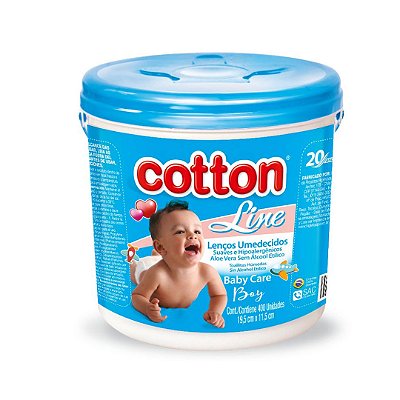Balde Lenço Umedecido Cotton Line