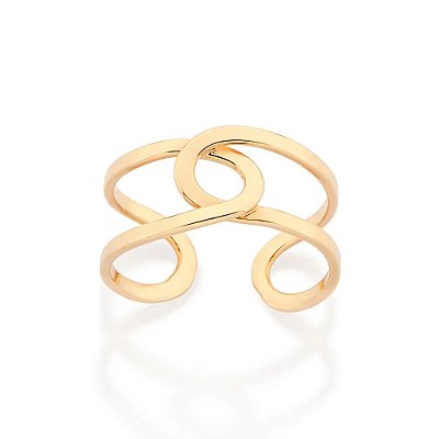 ANEL AJUSTÁVEL BANHADO A OURO 18K