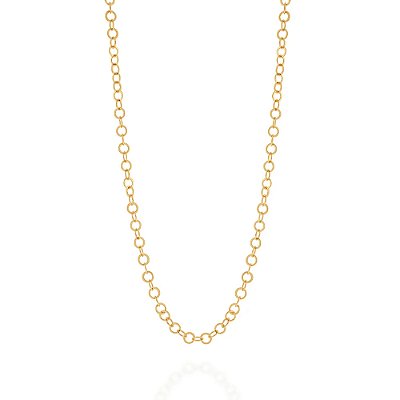 GARGANTILHA BANHADA A OURO 18K FIO CADEADO