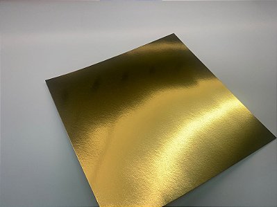 Laminado Ouro Brilho 255g/m² - Formato 30,5x30,5cm  com 10 folhas