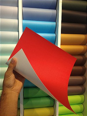Papel SUPER MACIO ao toque Prisma Red formato 30,5x30,5cm com 10 folhas