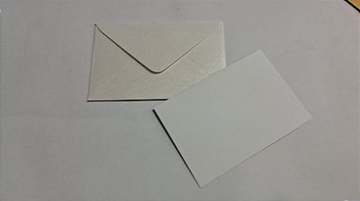 Envelopes visita Relux Pérola Branca + Cartão Branco com 10 envelopes