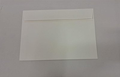 Envelope Convite Lapela reta c/ fita Rives Design Natural White 120g c/ 10 unidades