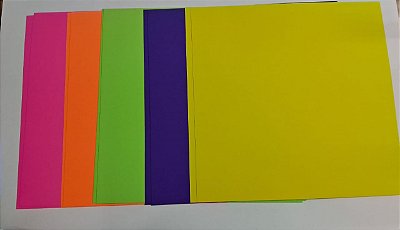 Papel 30,5x30,5 180g c/ 10 fls  Color plus Neon  sortidas