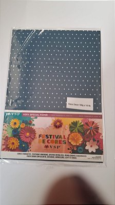 Papel A4 Relux decor Galaxia Bolinha Branco 180g c/ 10 fls