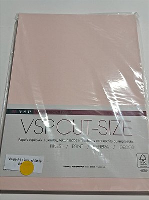 PAPEL A4 210X297 VERGE CORAL 120G  C/ 50FLS