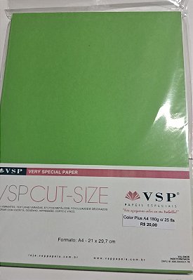 PAPEL A4 210X297  COLOR PLUS AMAZONAS 180G C/ 25 FLS