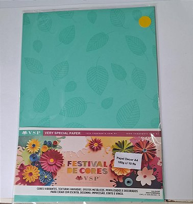 PAPEL DECOR A4 210X297 ARUBA FOLHAS INCOLOR 180G C/ 10 FLS