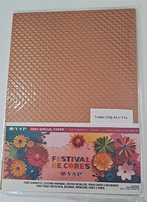 PAPEL A4 210X297 TX MAX COOPER ESCAMAS 250G C/ 5 FLS