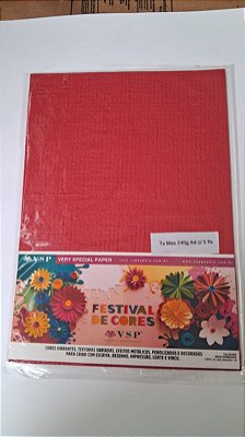 PAPEL A4 210X297 TX MAX LINHÃO VERMELHO 240G C/ 5 FLS