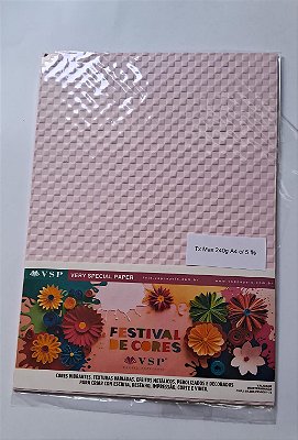 PAPEL A4 210X297 MOSAICO VERONA 240G C/ 5 FLS