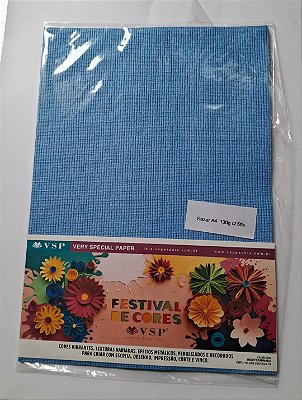 PAPEL A4 210X297 KAZR OCEANO 130G C/ 5 FLS