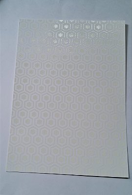 PAPEL  A4 210X297 SUPER INK MILK HEXAGONO 180G C/ 10 FLS