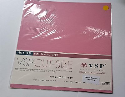 PAPEL 30,5X30,5 F CARD ROSA 180G C/ 10 FLS