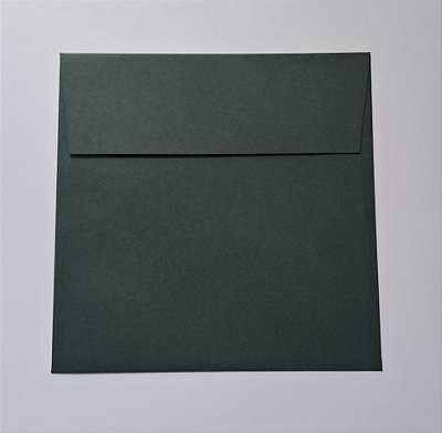 Envelopes 15X15cm Verde Escuro 120g com 10 envelopes