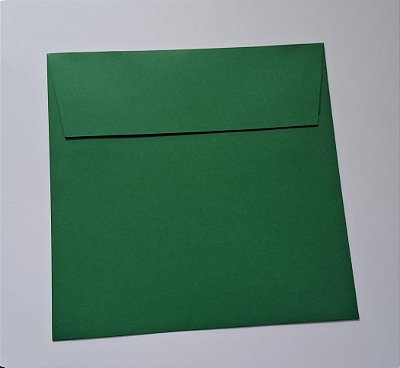 Envelopes 17X17cm Verde Bandeira 120g com 10 envelopes